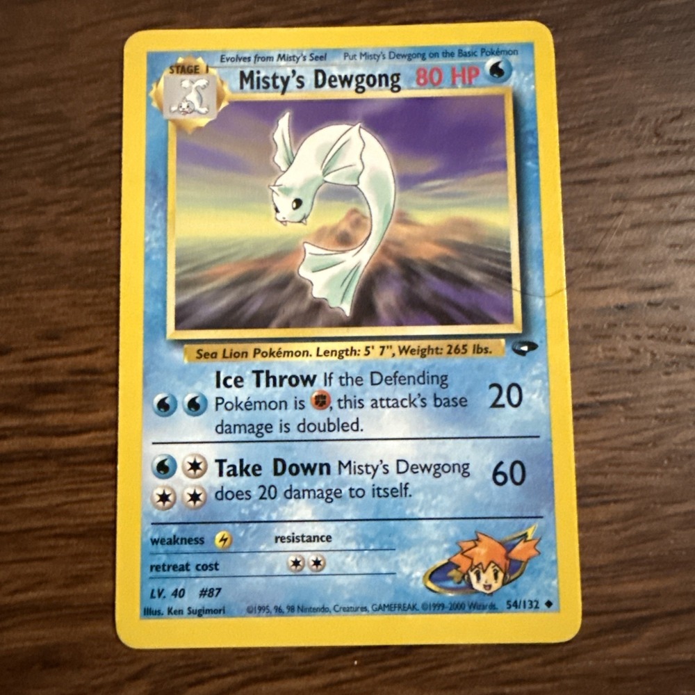 Pokémon TCG Dewgong Gym Challenge Misty's Card 54/132 Regular